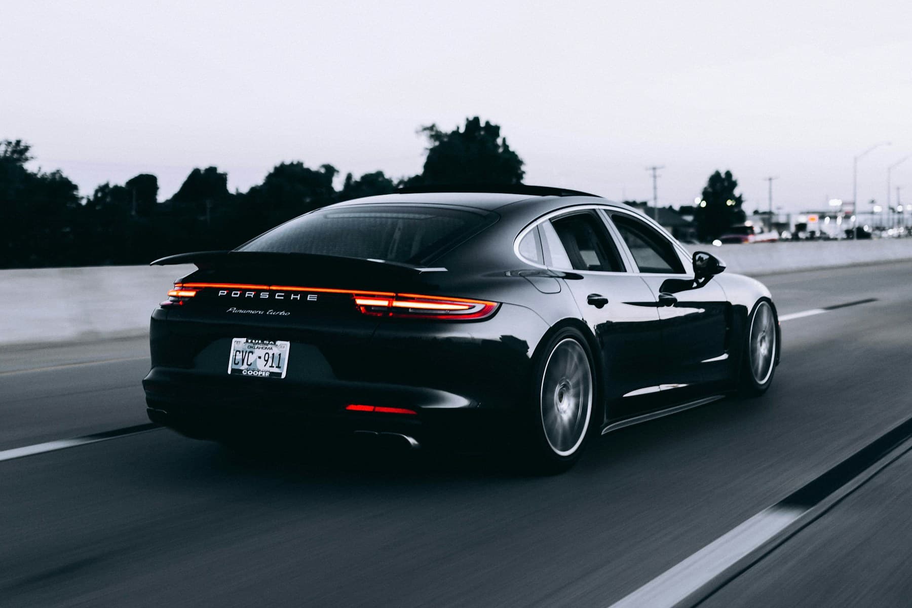 Sports car on an open road; illustrative photograph